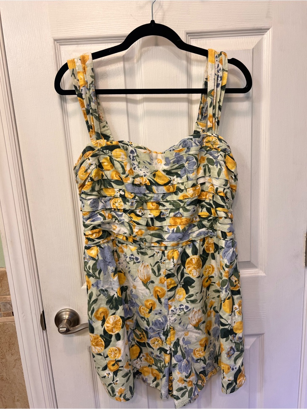 Abercrombie & Fitch Emerson Lemon and Floral Romper